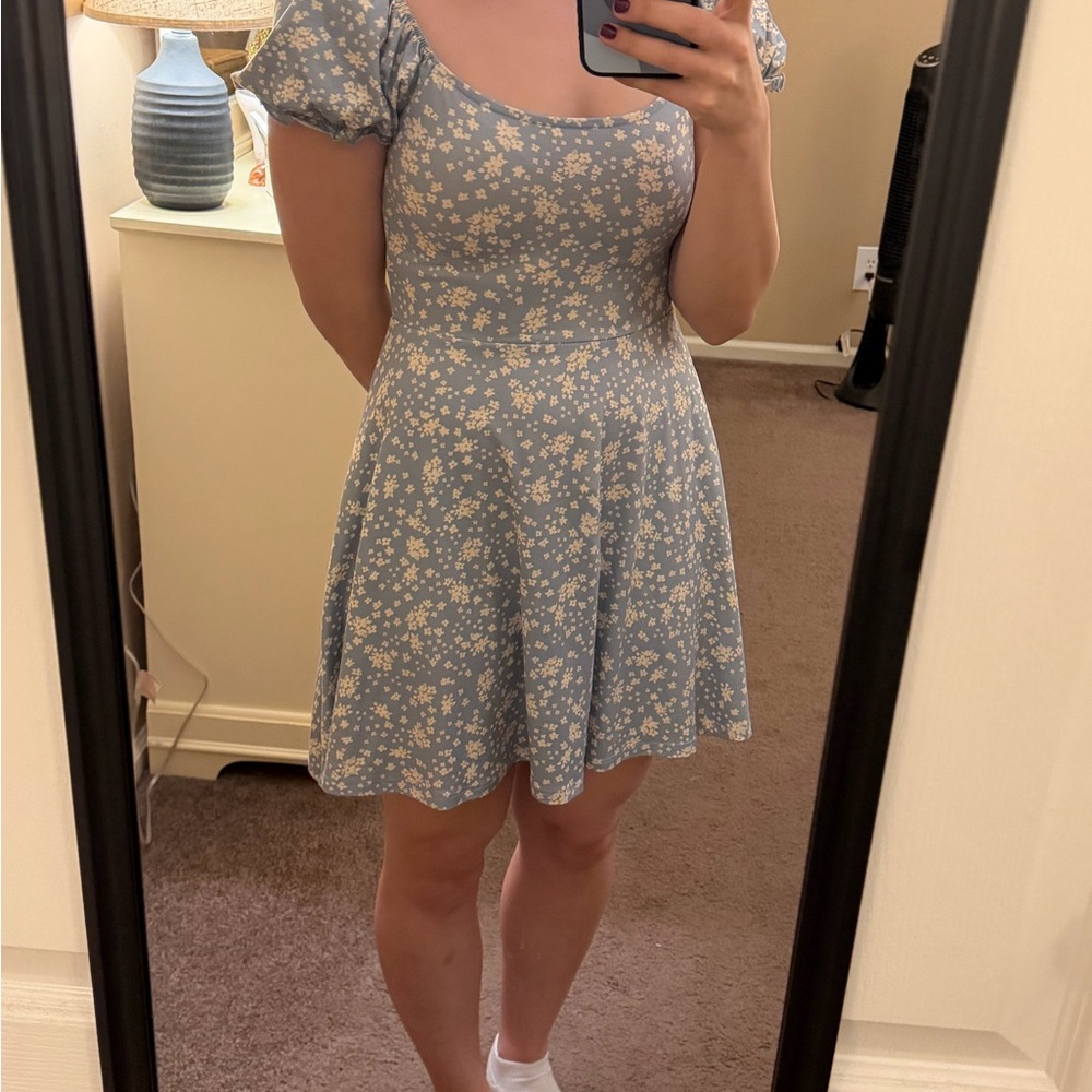Altar'd State Blue Floral Mini Dress